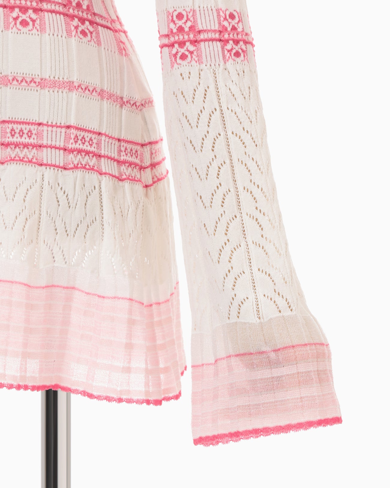 Lamp Shaped Knit Cardigan - white - Mame Kurogouchi