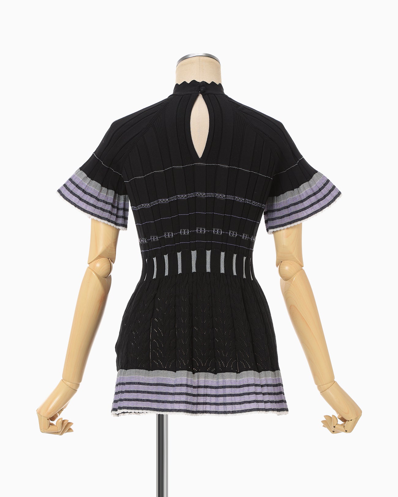 Lamp Shaped Knit Top - black - Mame Kurogouchi