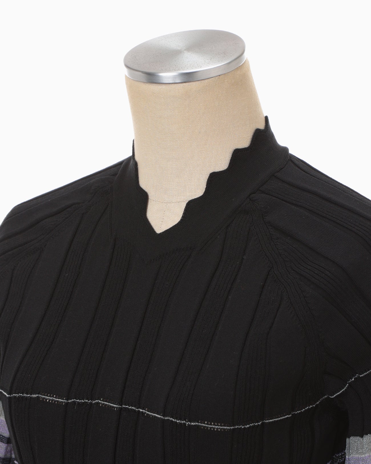 Lamp Shaped Knit Top - black - Mame Kurogouchi