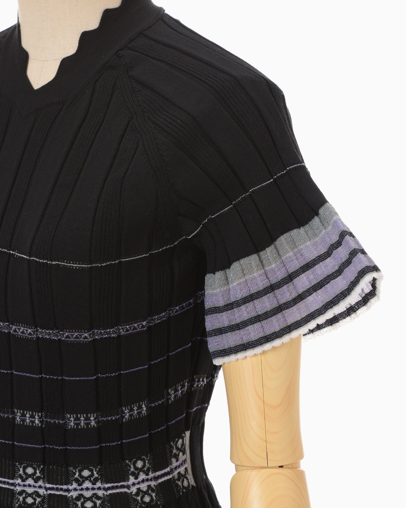 Lamp Shaped Knit Top - black - Mame Kurogouchi