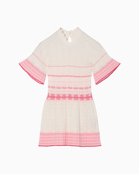 Lamp Shaped Knit Top - white