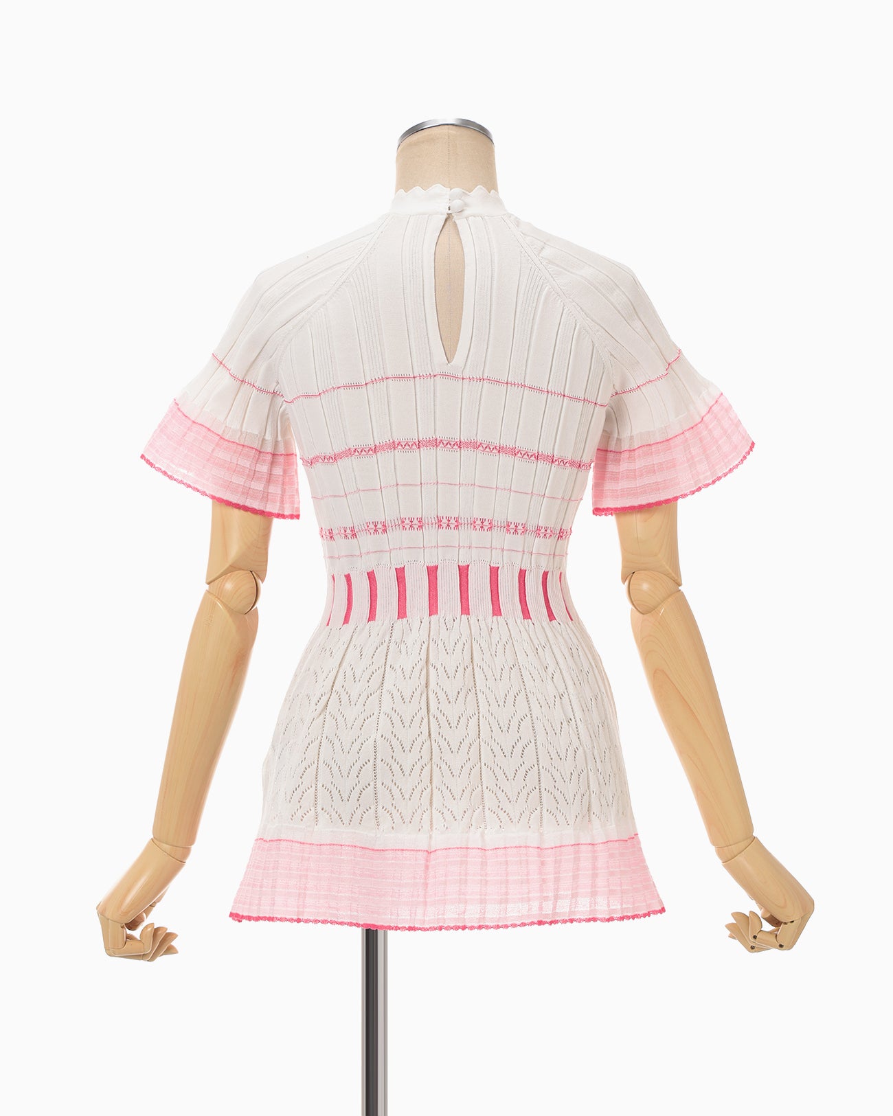 Lamp Shaped Knit Top - white - Mame Kurogouchi