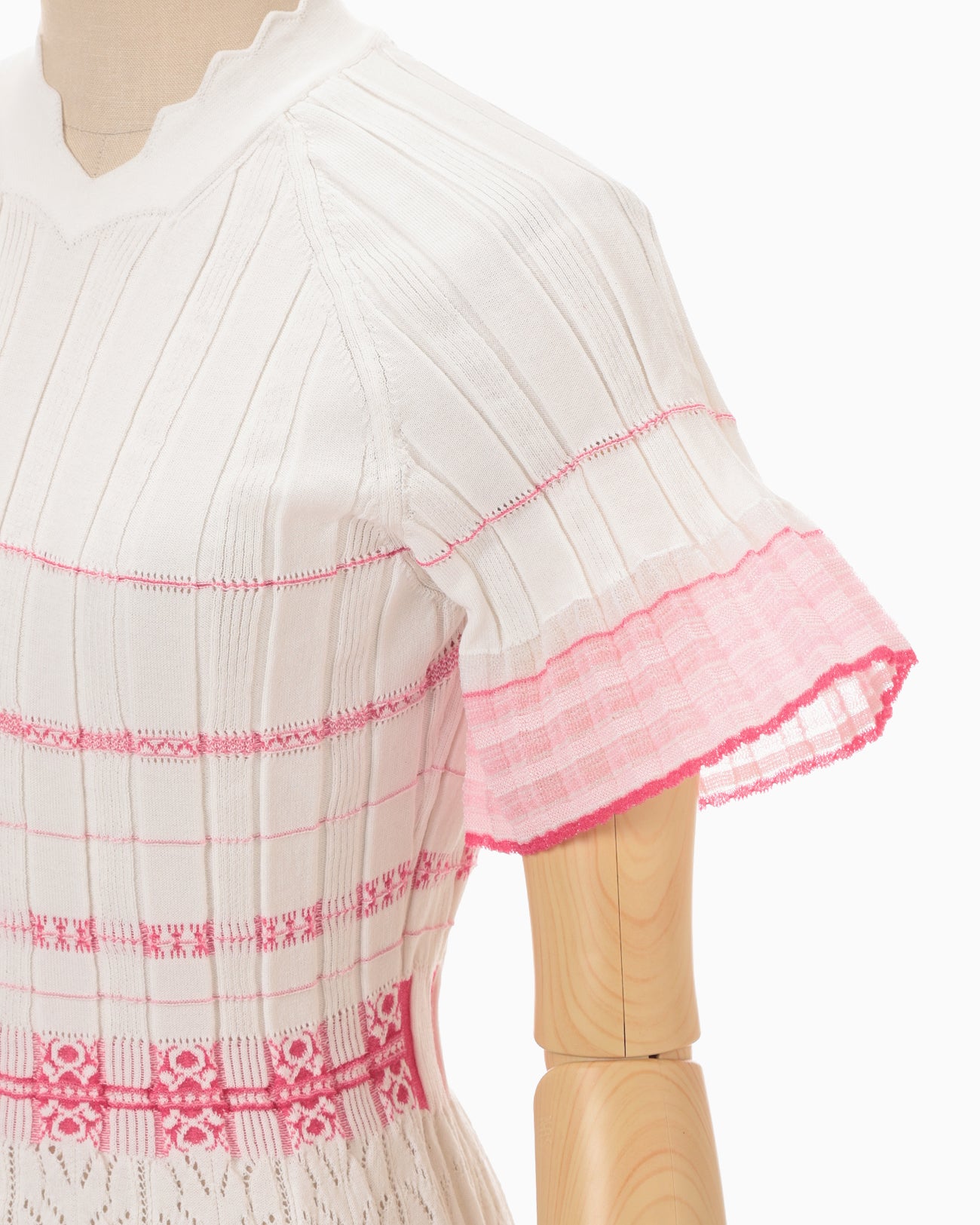 Lamp Shaped Knit Top - white - Mame Kurogouchi