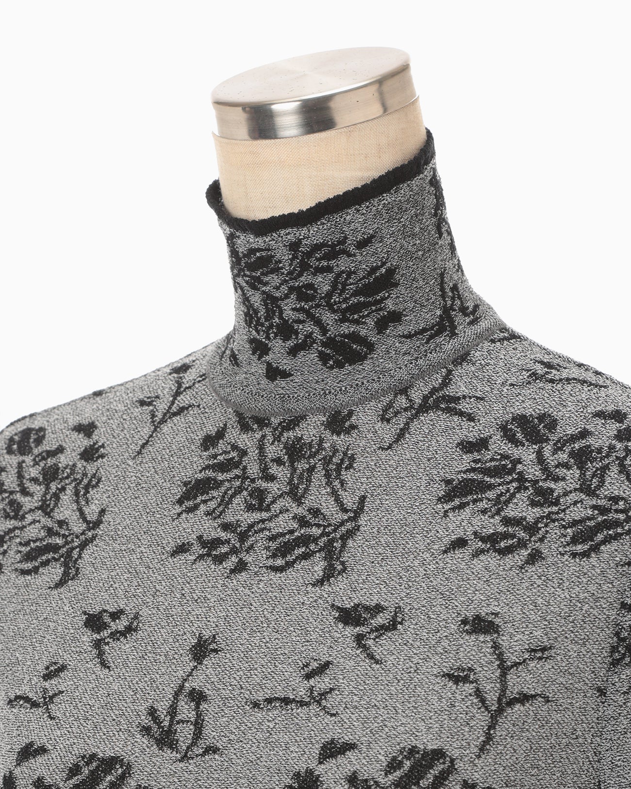 Floral Jacquard Knit Bodysuit - black - Mame Kurogouchi Floral Jacquard Knit Bodysuit - black - Mame Kurogouchi
