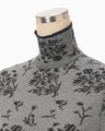 Floral Jacquard Knit Bodysuit - black