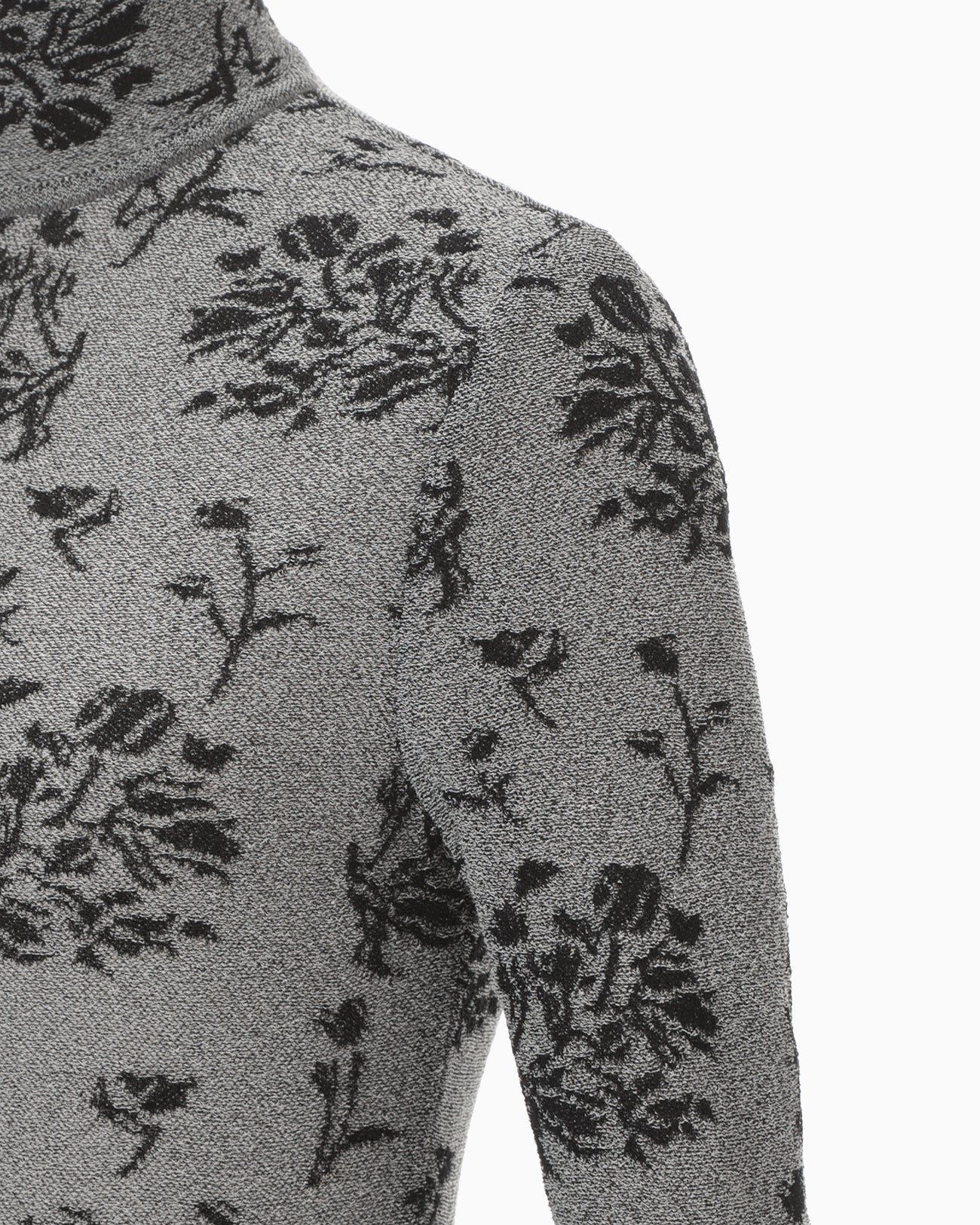 Floral Jacquard Knit Bodysuit - black - Mame Kurogouchi