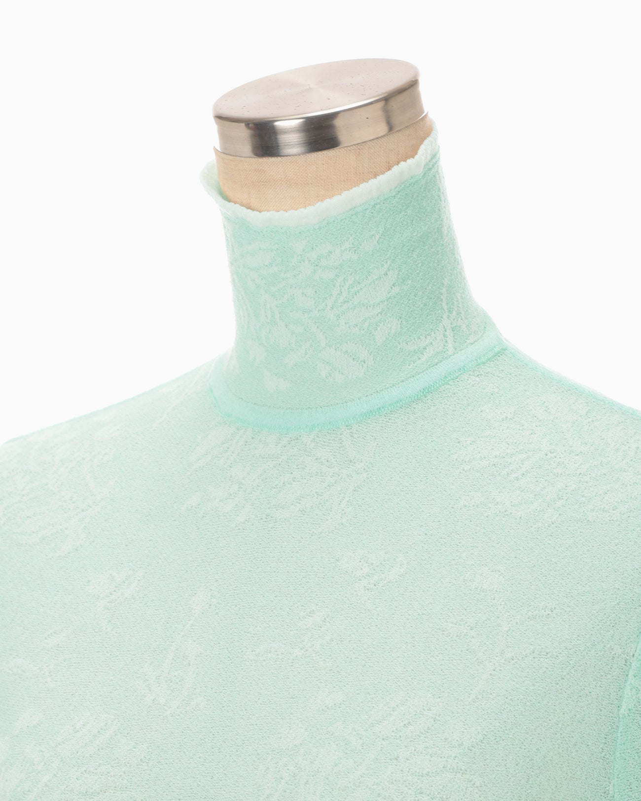 LOW GAUGE BODYSUIT KNIT TOPS ミント Floral Jacquard Knit Bodysuit - light green - Mame Kurogouchi