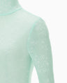 Floral Jacquard Knit Bodysuit - light green