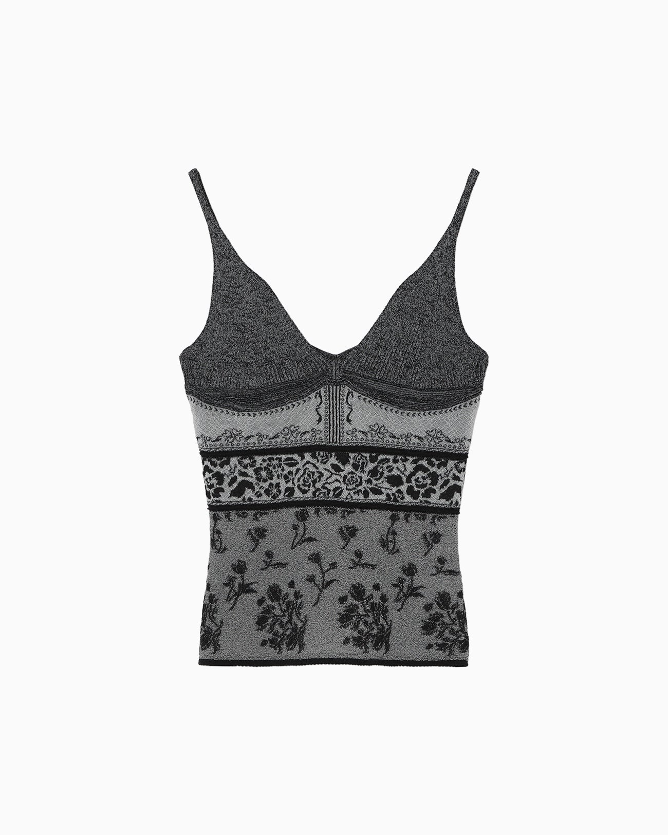 Floral Jacquard Knit Camisole Top　サイズ1 Floral Jacquard Knit Camisole Top black - メルカリ