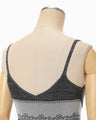Floral Jacquard Knit Camisole Top - black