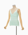 Floral Jacquard Knit Camisole Top - light green