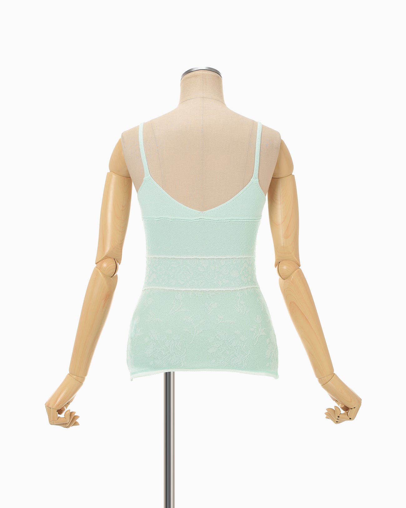 Floral Jacquard Knit Camisole Top - light green - Mame Kurogouchi