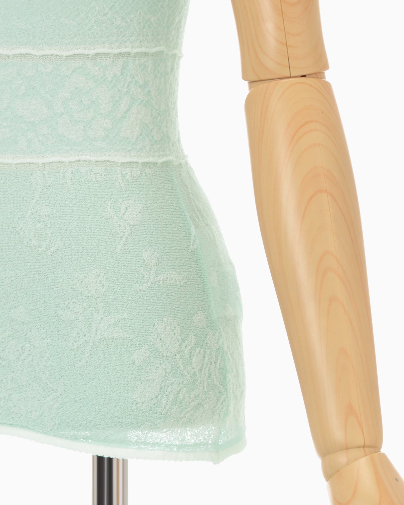 Floral Jacquard Knit Camisole Top - light green - Mame Kurogouchi