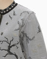 Layered Jacquard Knit Cardigan - black