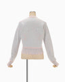 Layered Jacquard Knit Cardigan - pink
