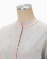 Layered Jacquard Knit Cardigan - pink
