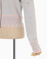 Layered Jacquard Knit Cardigan - pink