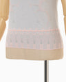 Layered Jacquard Sleeveless Knit Top - pink