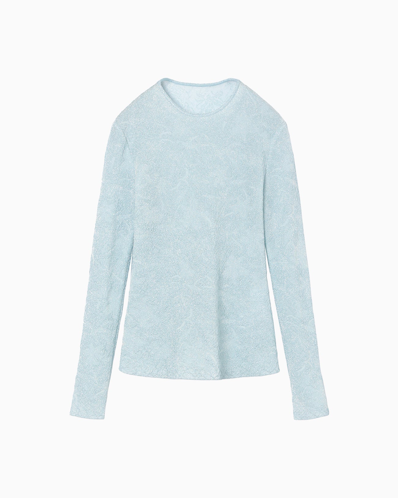 mame ニット Floral Jacquard Sheer Knit Top - blue - Mame Kurogouchi
