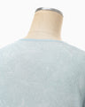 Floral Jacquard Sheer Knit Top - blue