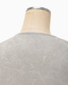 Floral Jacquard Sheer Knit Top - grey