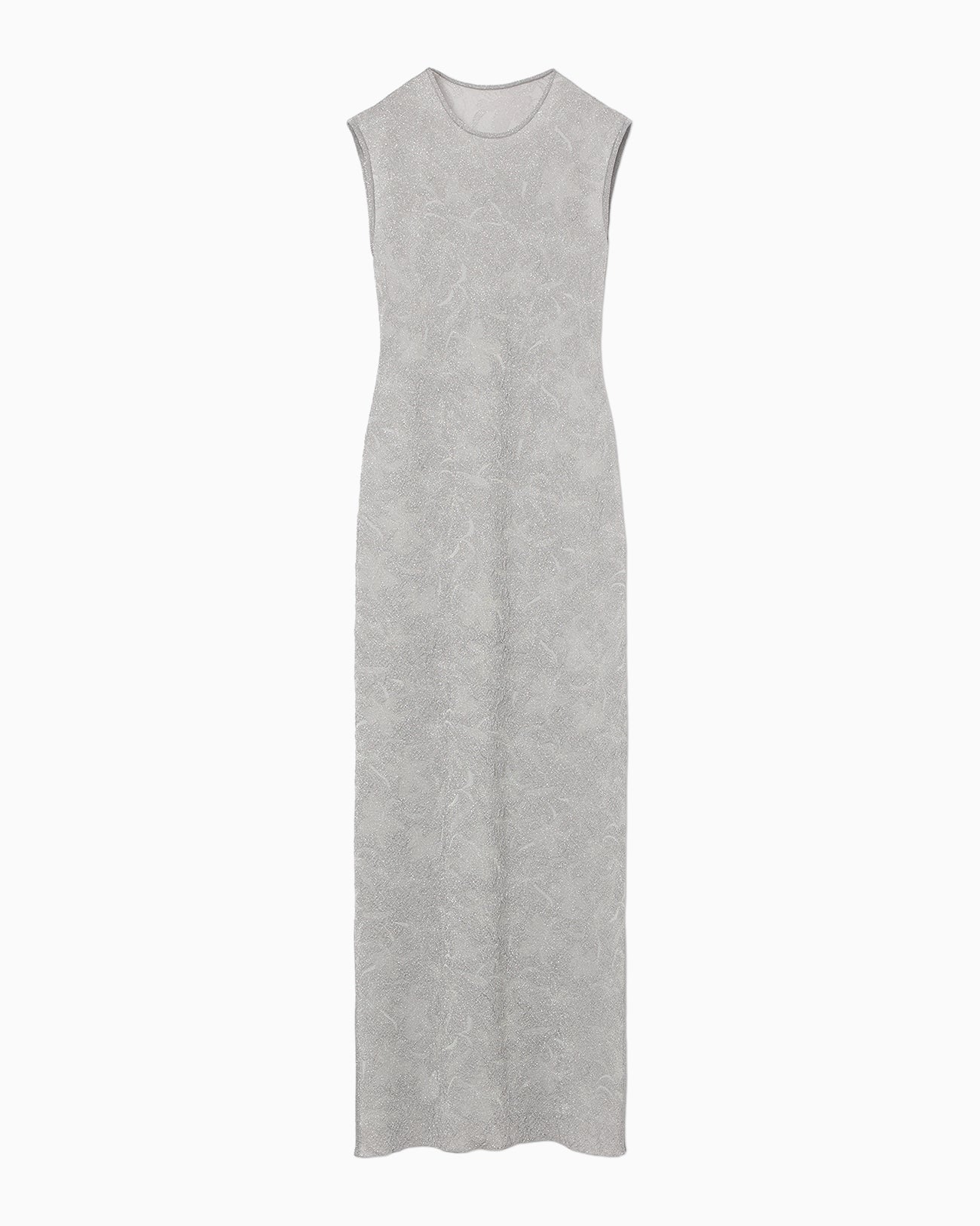 Floral Jacquard Sheer Knit Dress - grey - Mame Kurogouchi