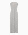 Floral Jacquard Sheer Knit Dress - grey