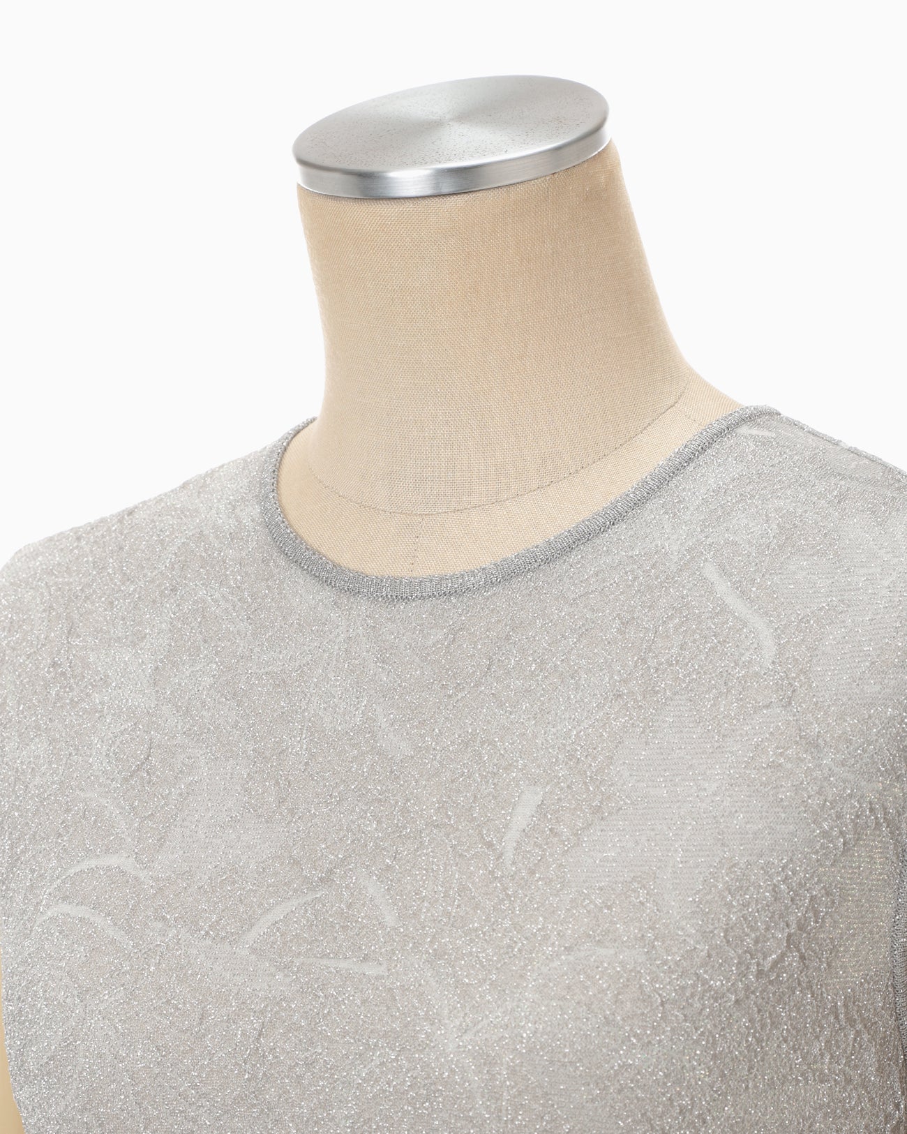 Floral Jacquard Sheer Knit Dress - grey - Mame Kurogouchi