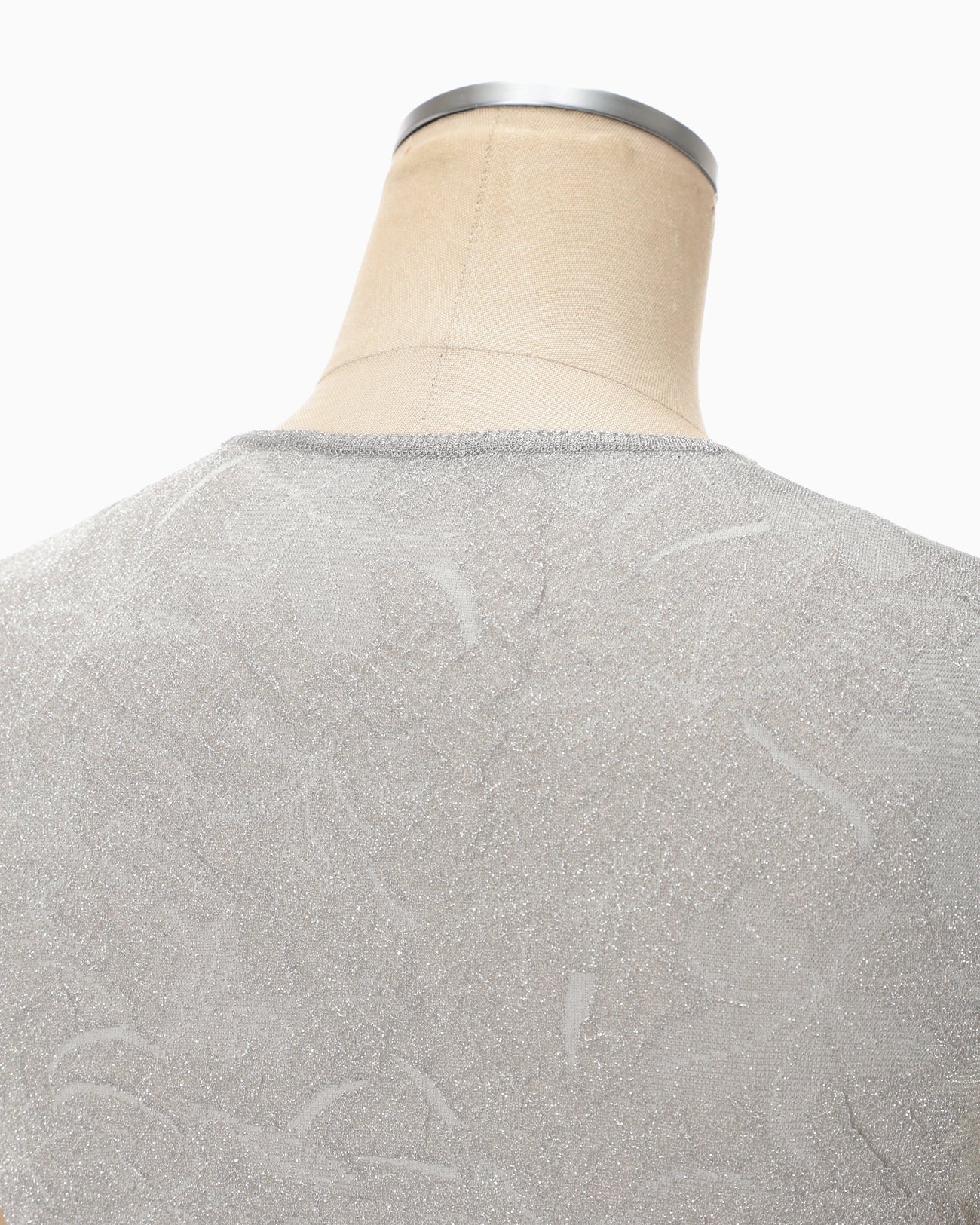 Floral Jacquard Sheer Knit Dress - grey - Mame Kurogouchi