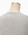 Floral Jacquard Sheer Knit Dress - grey