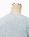 Floral Jacquard Sheer Short Sleeve Knit Top - blue