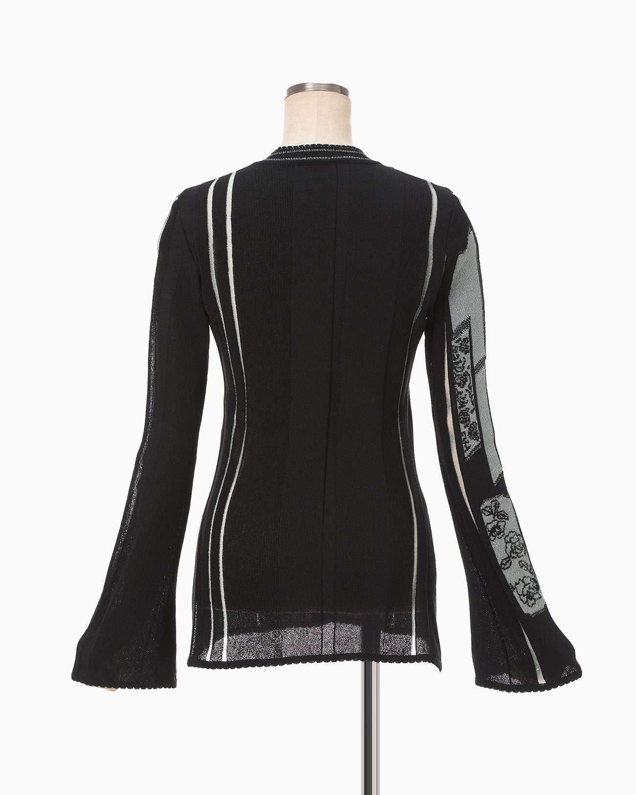 Multi-Pattern Knit Cardigan - black - Mame Kurogouchi
