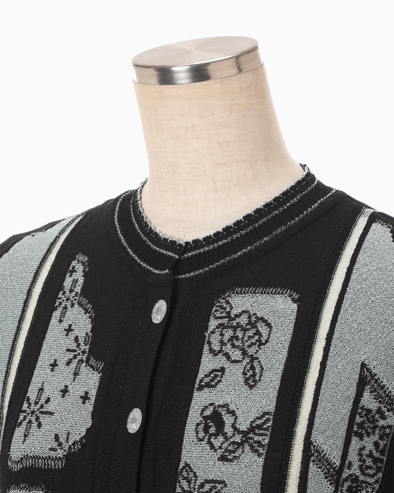 希少 mame kurogouchi 旧タグ ニットカーディガン_つけ襟 希少 Mame Kurogouchi 21SS シアーカーディガン ニット レディース