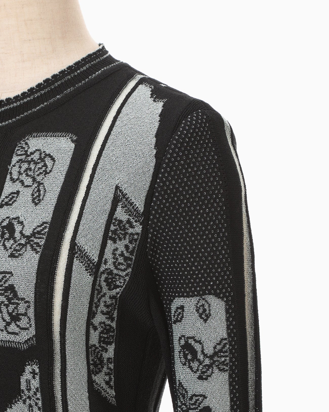 ☆mame kurogouchi ニットカーディガン☆ Multi-Pattern Knit Cardigan - black - Mame Kurogouchi