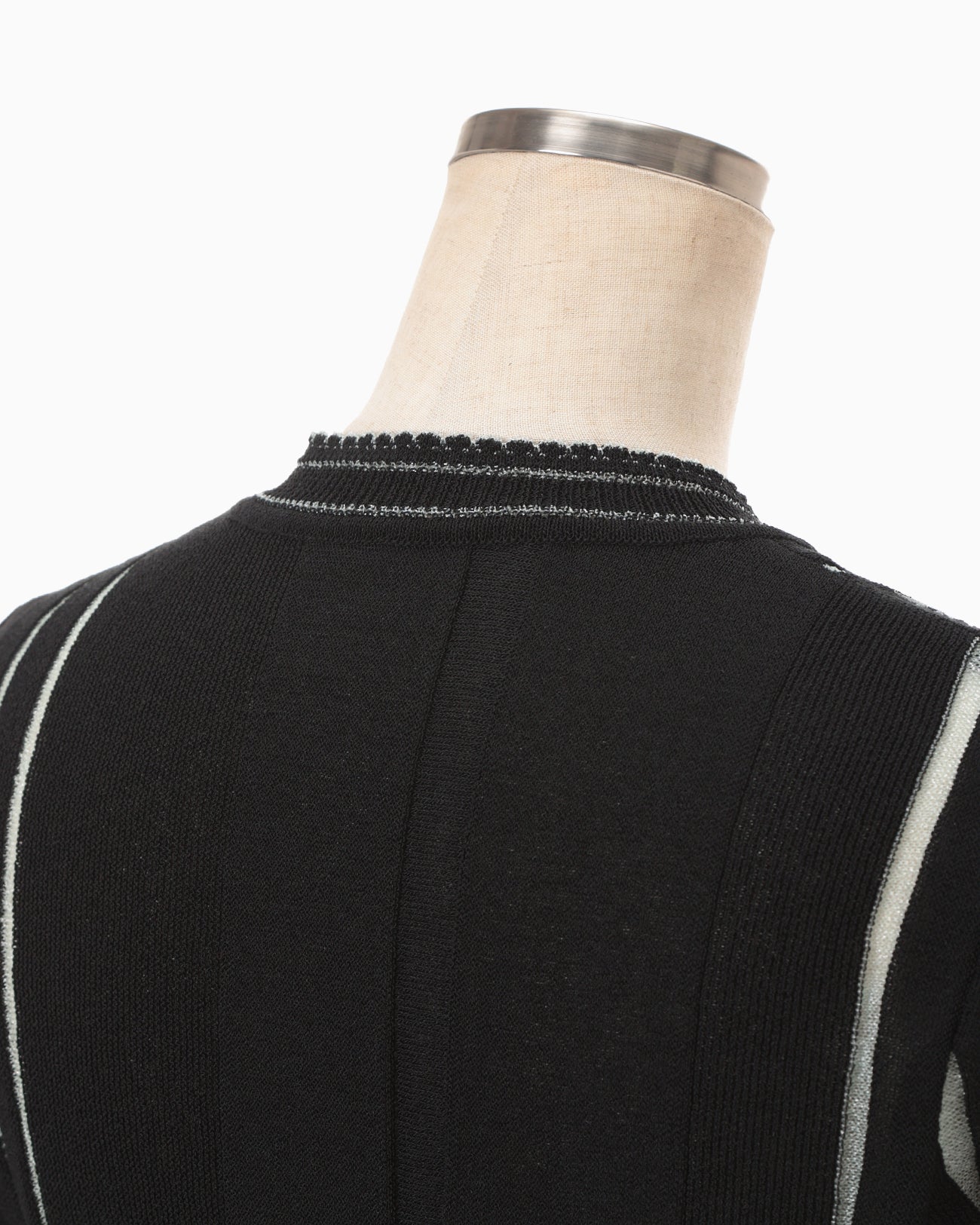 Multi-Pattern Knit Cardigan - black - Mame Kurogouchi