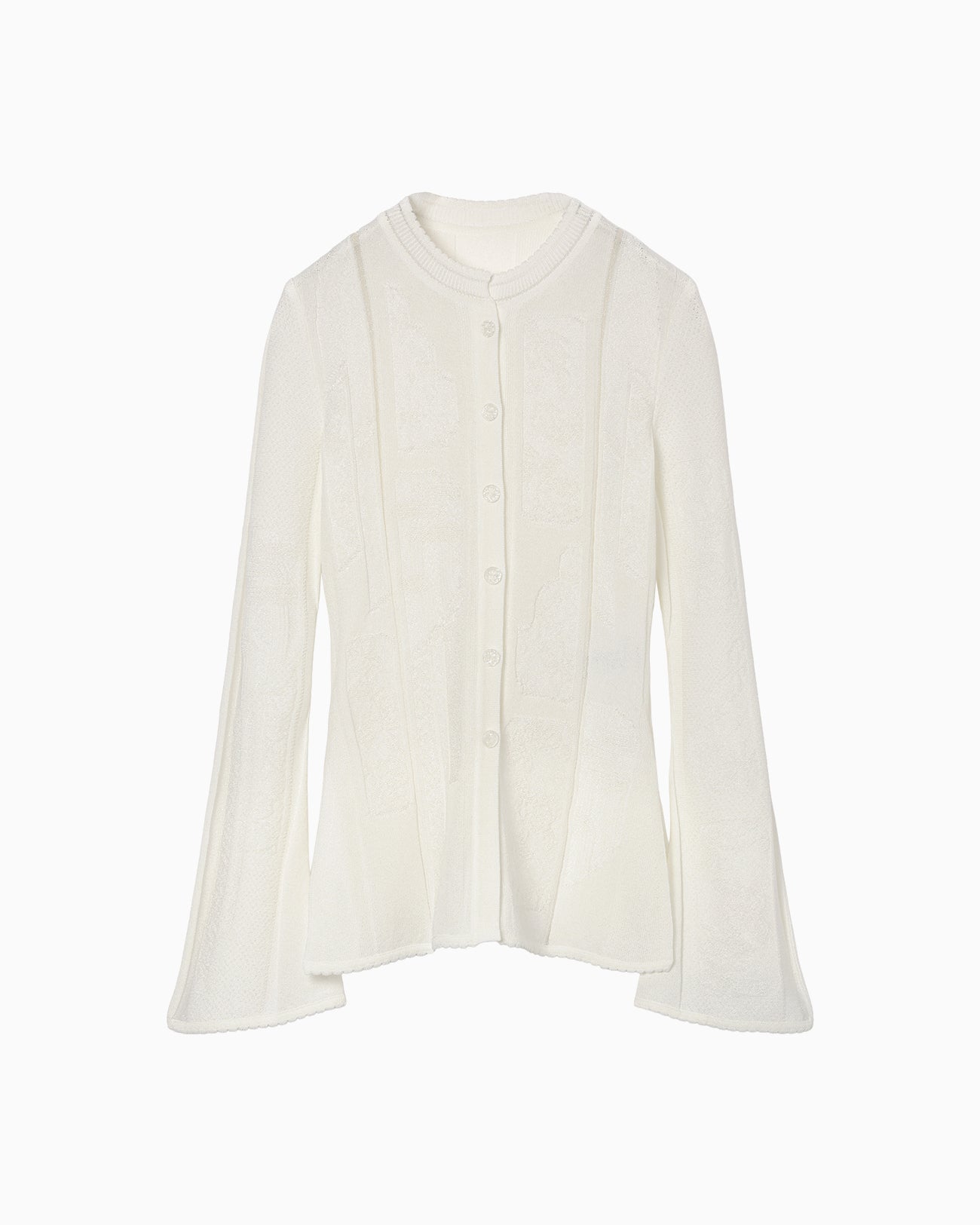 専用★mame kurogouchi即完売Multiple Knit★ホワイト★ Multi-Pattern Knit Cardigan - white - Mame Kurogouchi