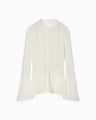 Multi-Pattern Knit Cardigan - white