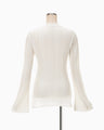 Multi-Pattern Knit Cardigan - white