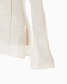 Multi-Pattern Knit Cardigan - white