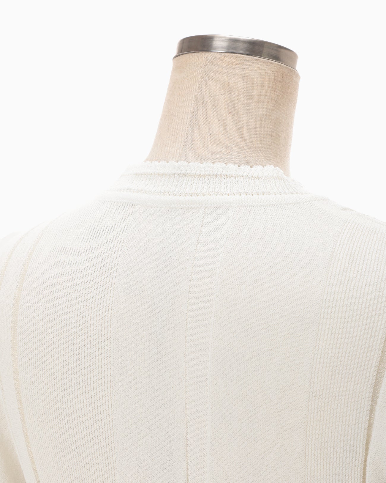 Multi-Pattern Knit Cardigan - white - Mame Kurogouchi