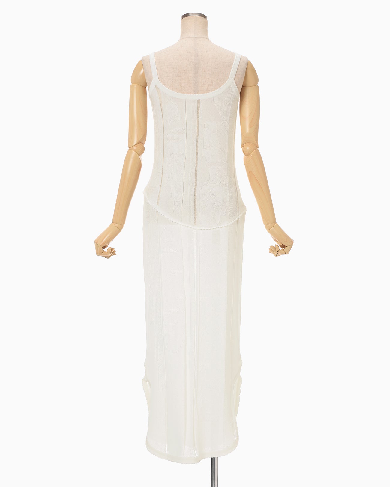 Multi-Pattern Knit Dress - white - Mame Kurogouchi