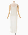 Multi-Pattern Knit Dress - white