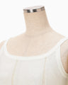 Multi-Pattern Knit Dress - white