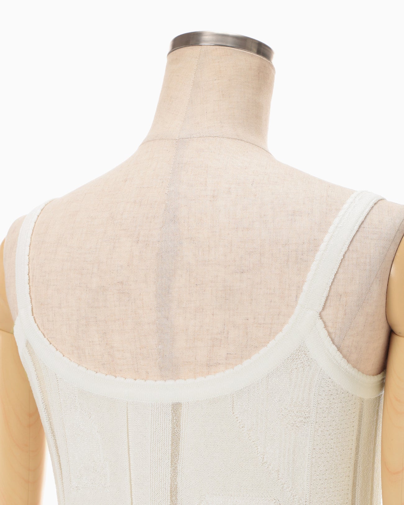 Multi-Pattern Knit Dress - white - Mame Kurogouchi