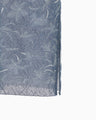 Floral Jacquard Sheer Knit Dress - navy
