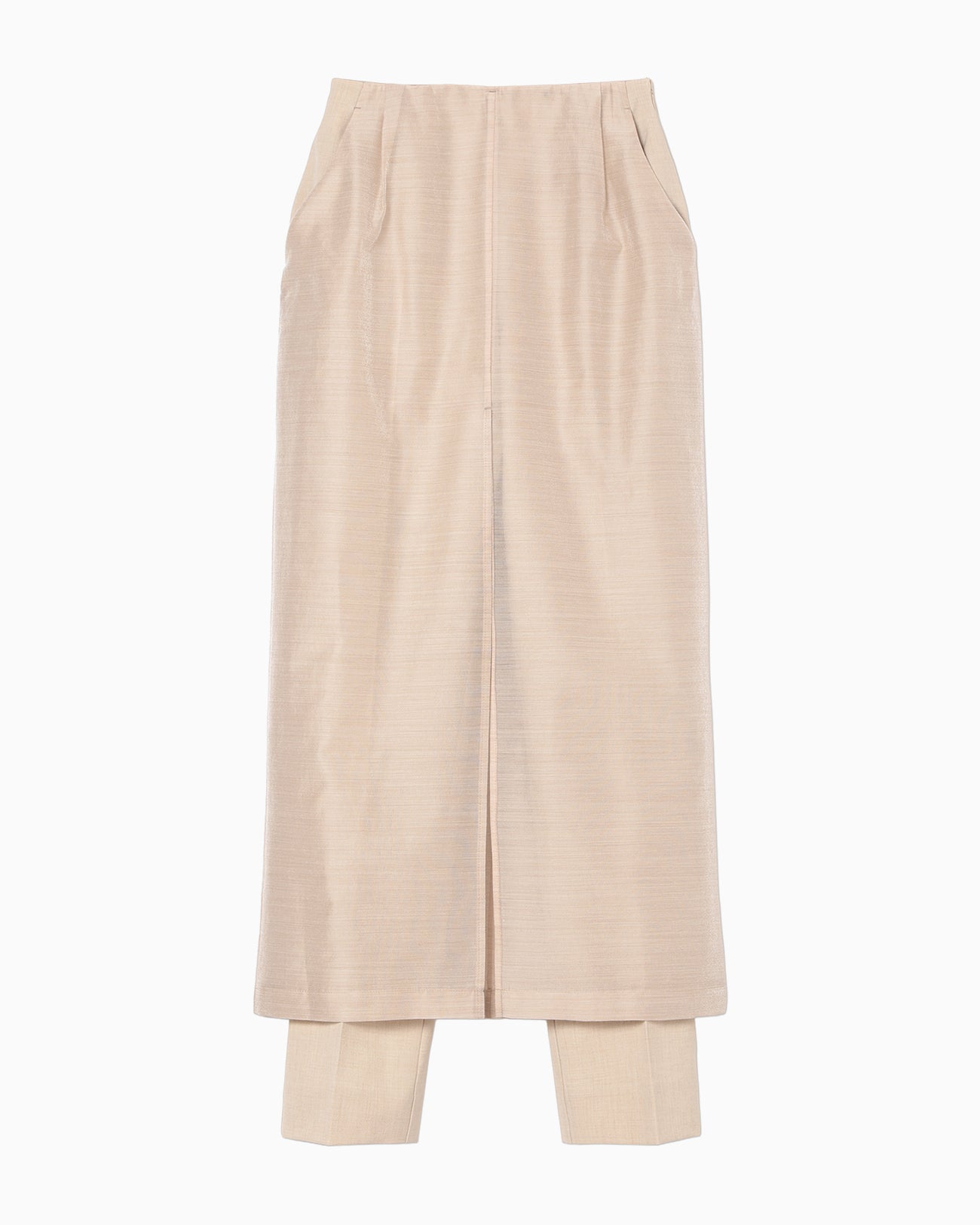 Wool Nylon Shimmering Trousers - beige - Mame Kurogouchi