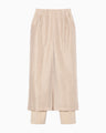 Wool Nylon Shimmering Trousers - beige