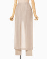 Wool Nylon Shimmering Trousers - beige