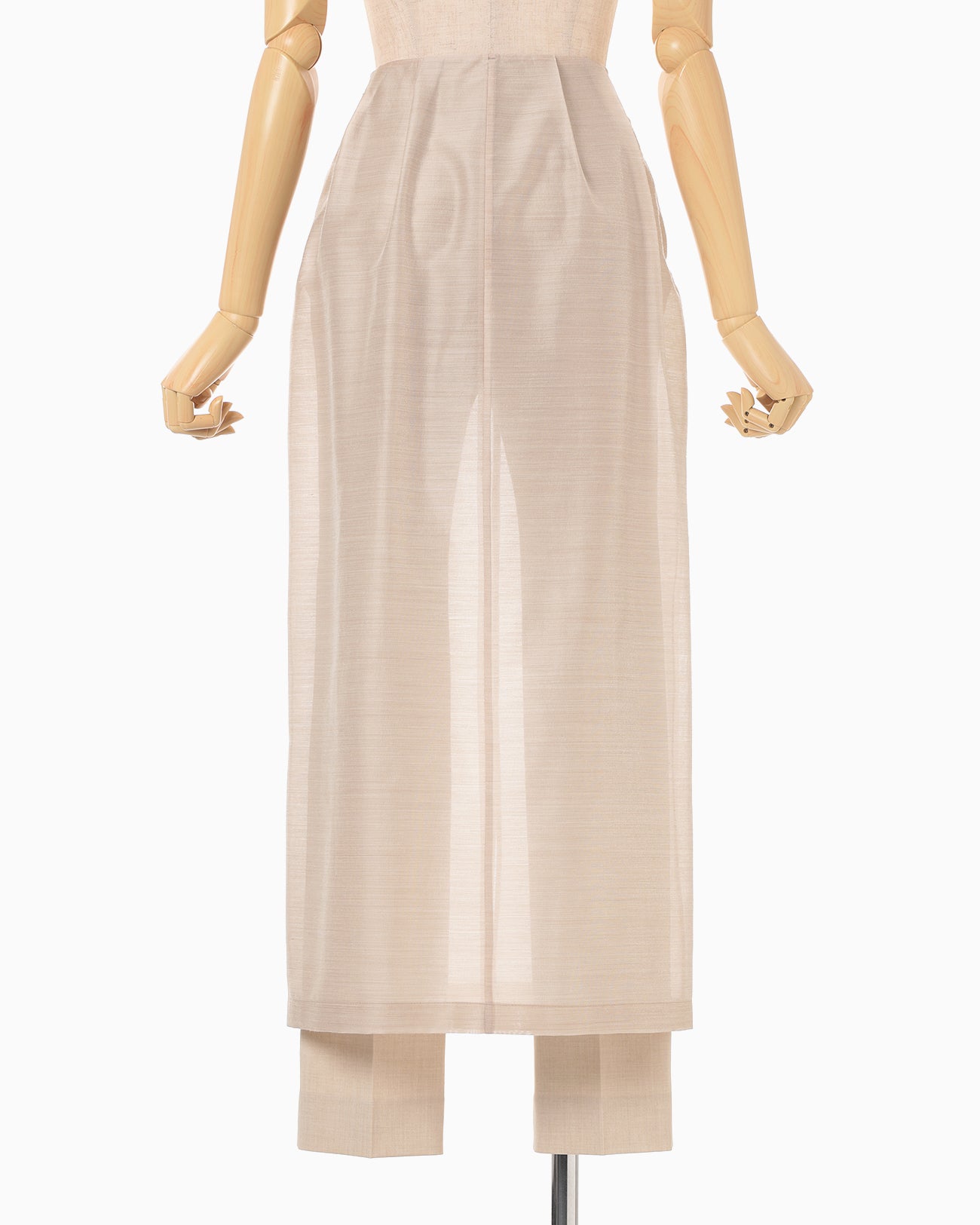 Wool Nylon Shimmering Trousers - beige - Mame Kurogouchi
