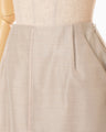 Wool Nylon Shimmering Trousers - beige